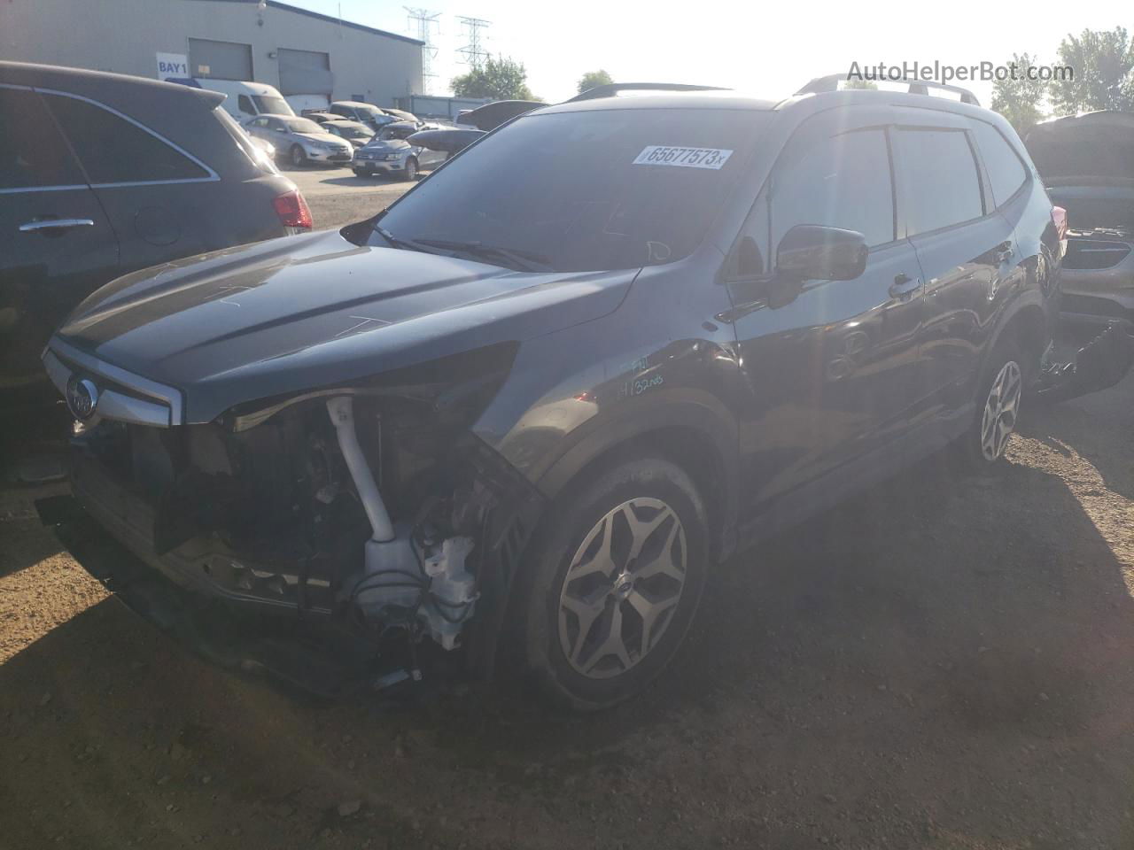 2019 Subaru Forester Premium Gray vin: JF2SKAEC7KH519600