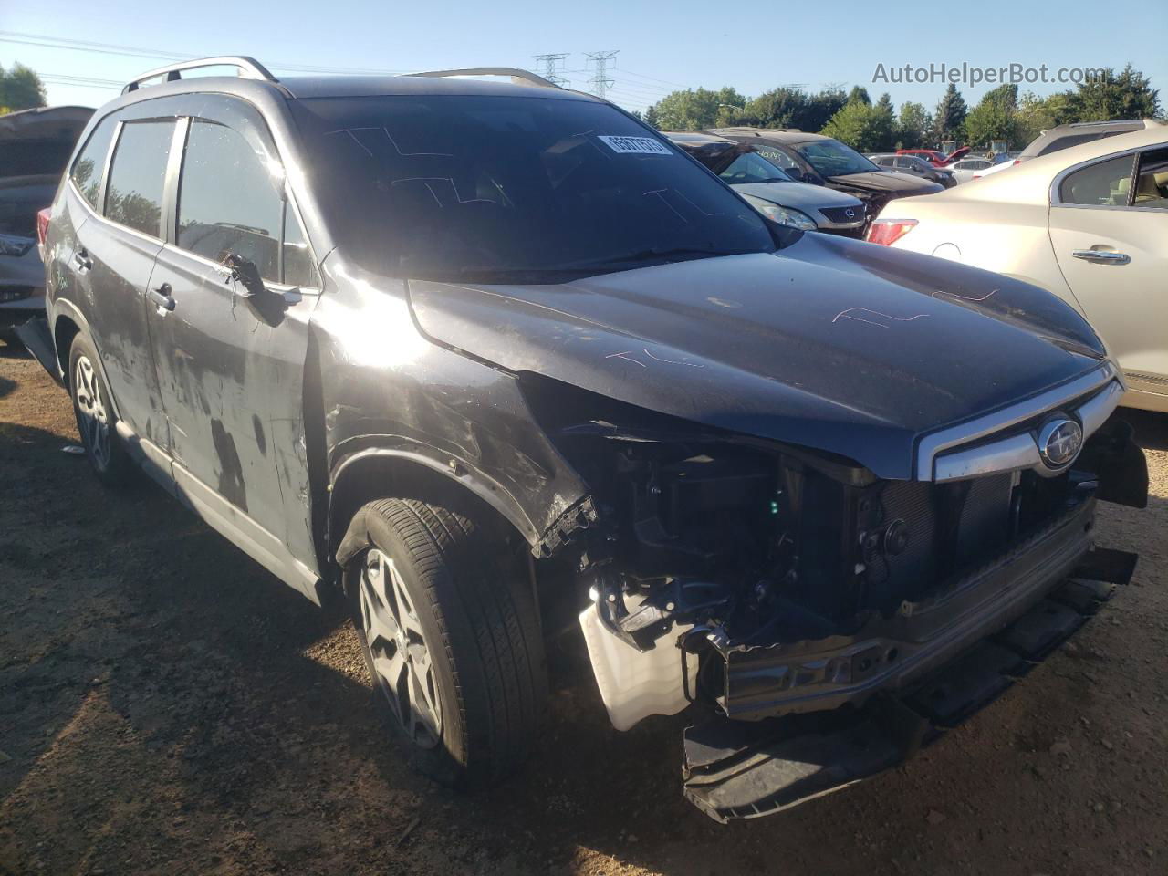 2019 Subaru Forester Premium Gray vin: JF2SKAEC7KH519600