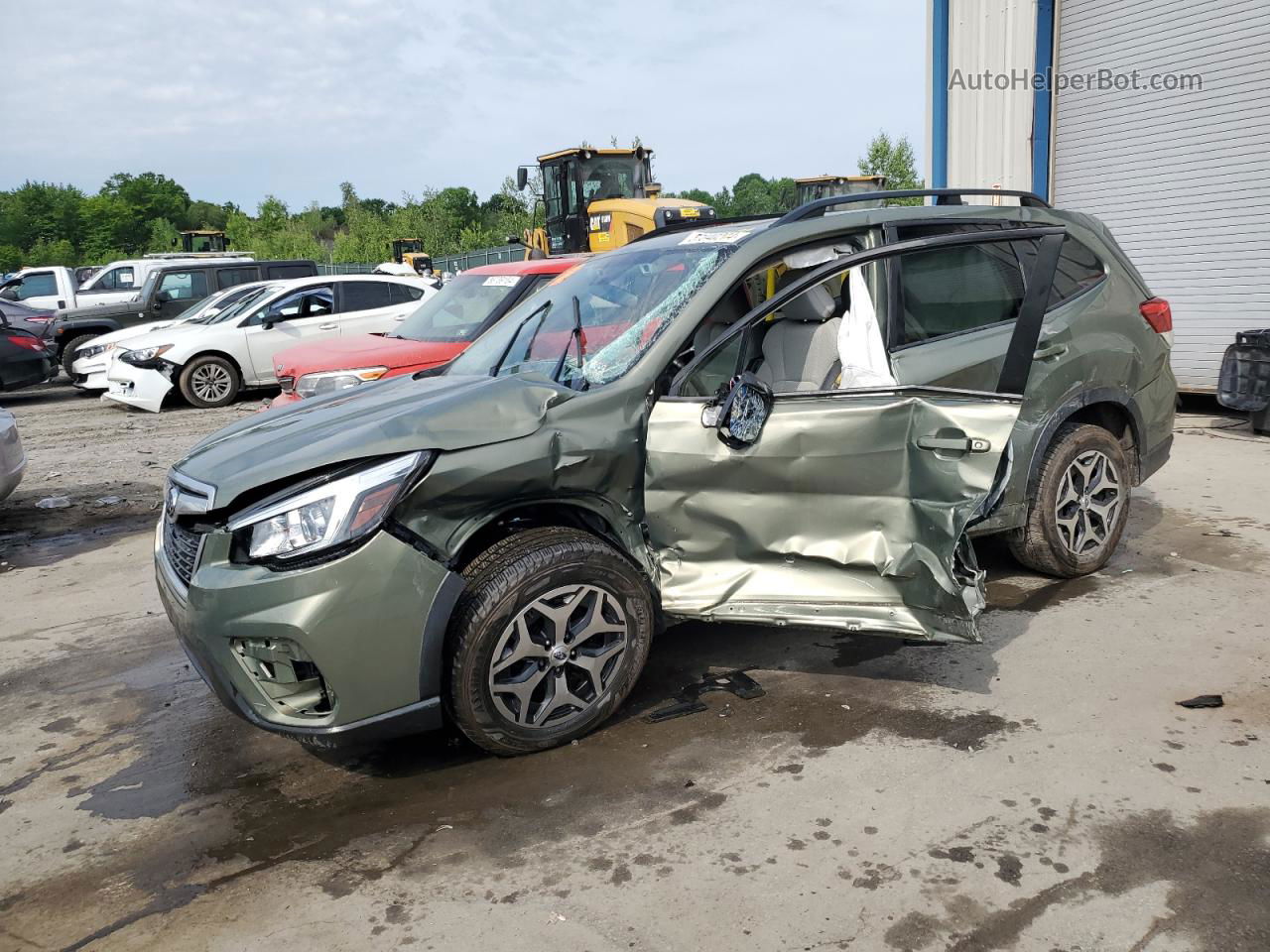 2019 Subaru Forester Premium Green vin: JF2SKAEC9KH526726