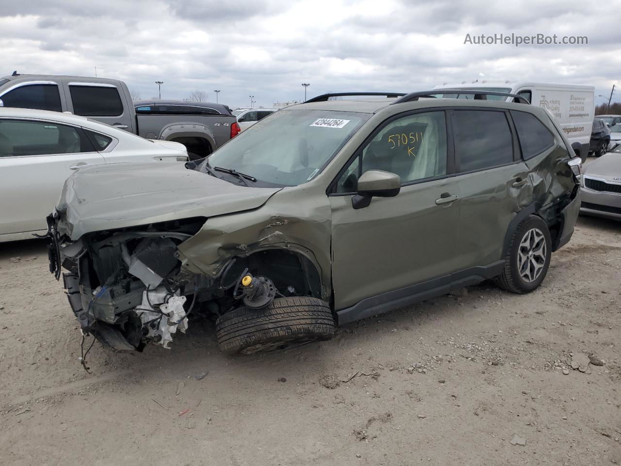 2019 Subaru Forester Premium Green vin: JF2SKAECXKH570511