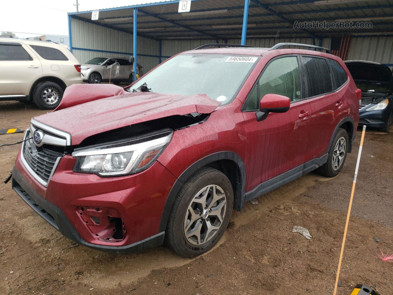 2019 Subaru Forester Premium Бордовый vin: JF2SKAGC0KH448950