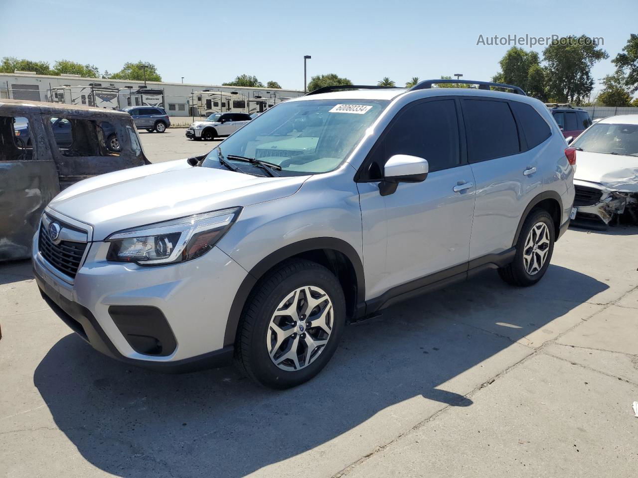 2019 Subaru Forester Premium Silver vin: JF2SKAGC0KH566917