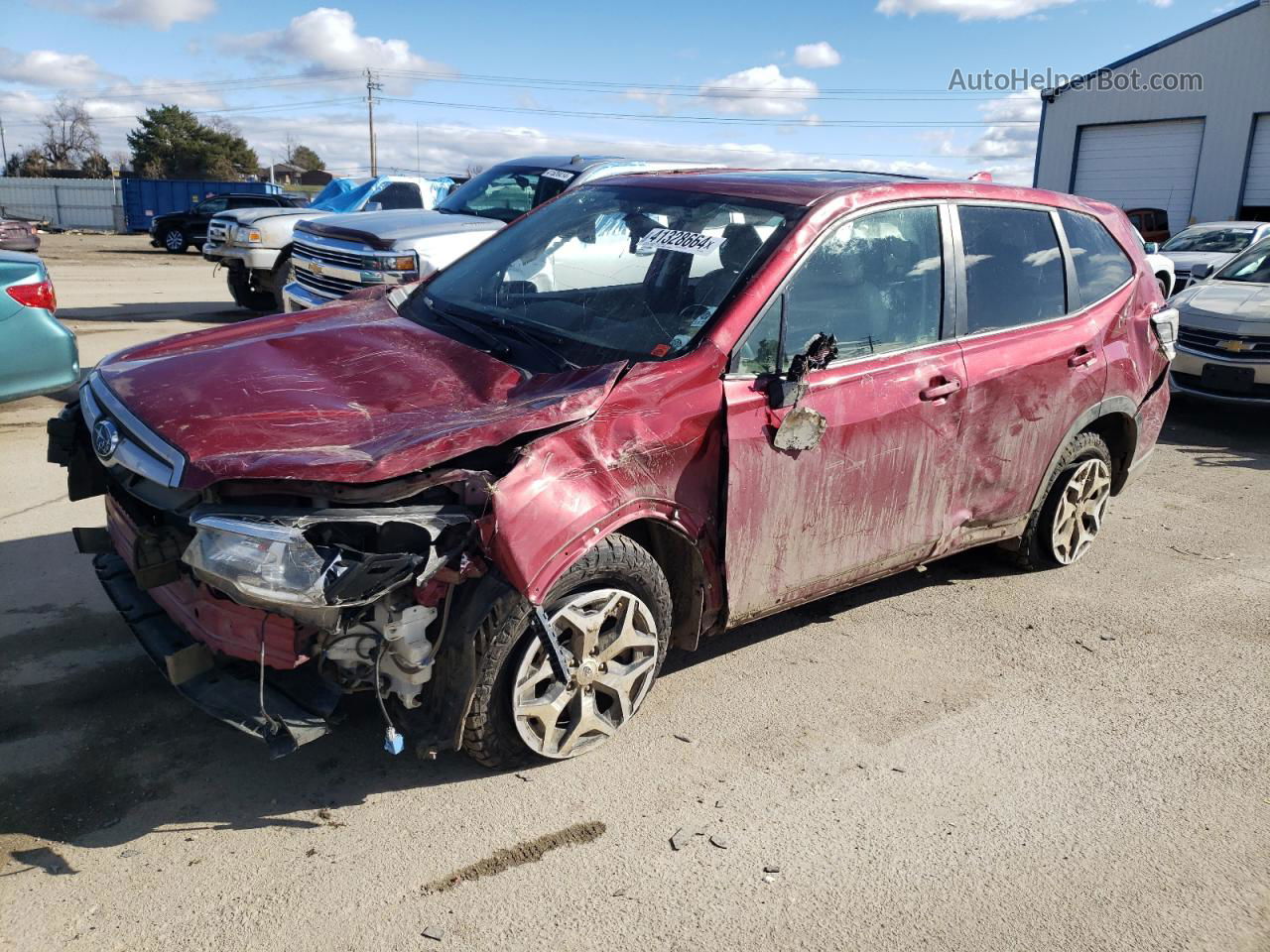 2019 Subaru Forester Premium Burgundy vin: JF2SKAGC1KH493282