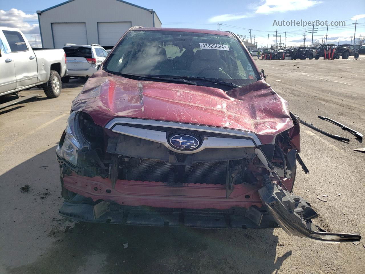 2019 Subaru Forester Premium Burgundy vin: JF2SKAGC1KH493282