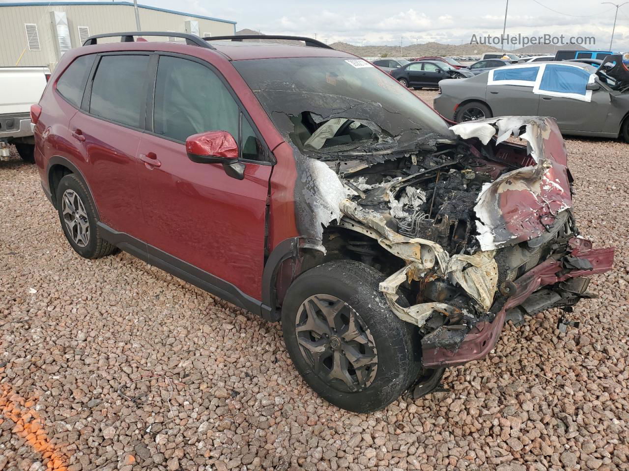 2019 Subaru Forester Premium Burgundy vin: JF2SKAGC2KH574713