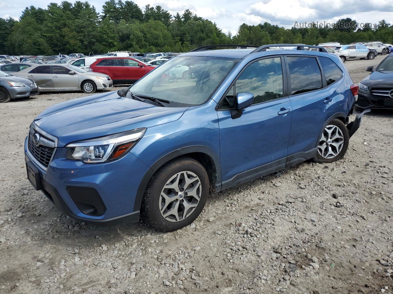 2020 Subaru Forester Premium Синий vin: JF2SKAGC3LH512089