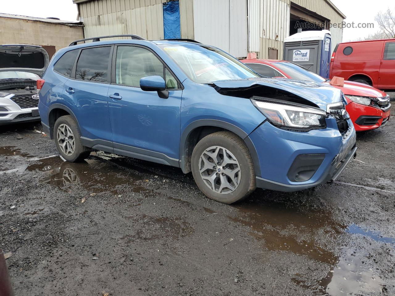 2019 Subaru Forester Premium Blue vin: JF2SKAGC6KH570342