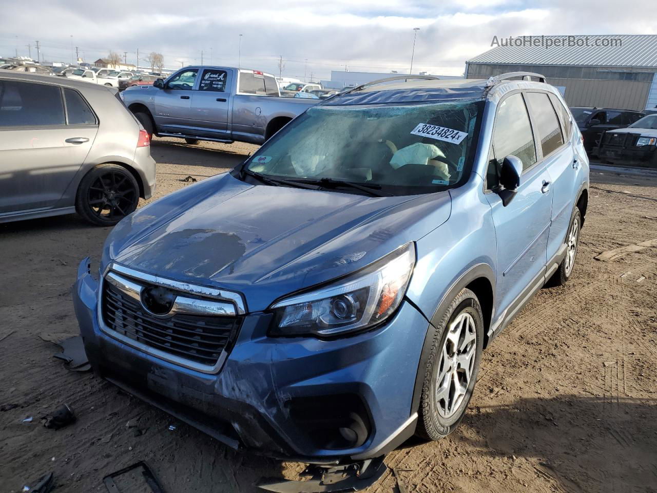 2019 Subaru Forester Premium Blue vin: JF2SKAGC7KH553033