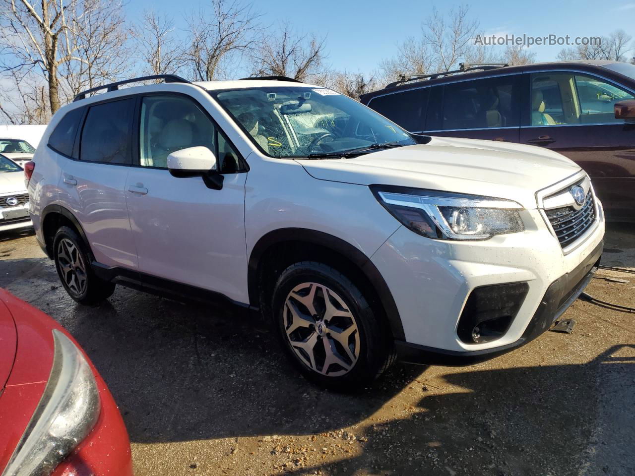 2020 Subaru Forester Premium White vin: JF2SKAGC7LH547959