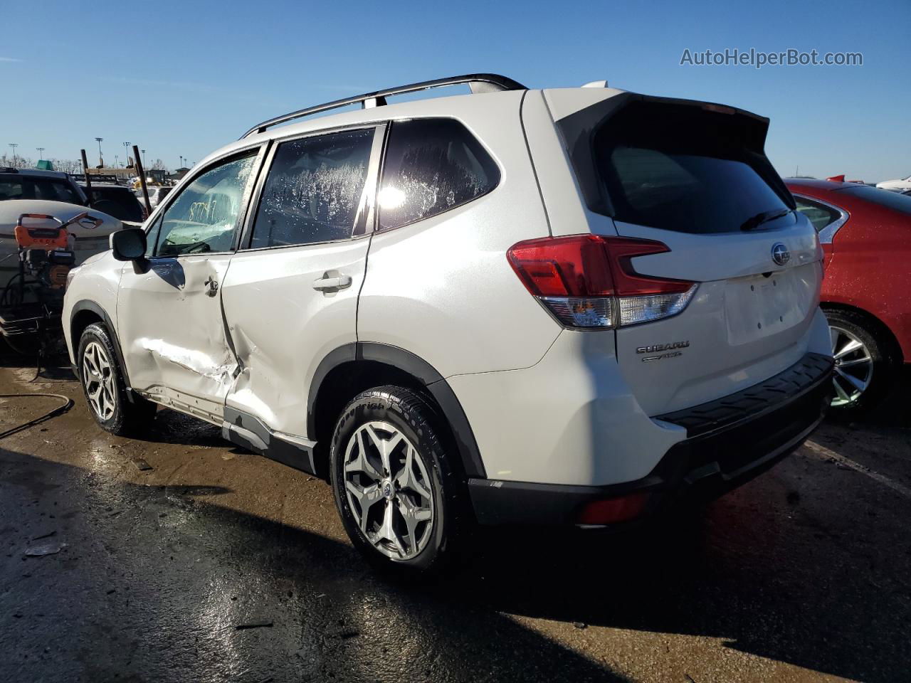 2020 Subaru Forester Premium White vin: JF2SKAGC7LH547959