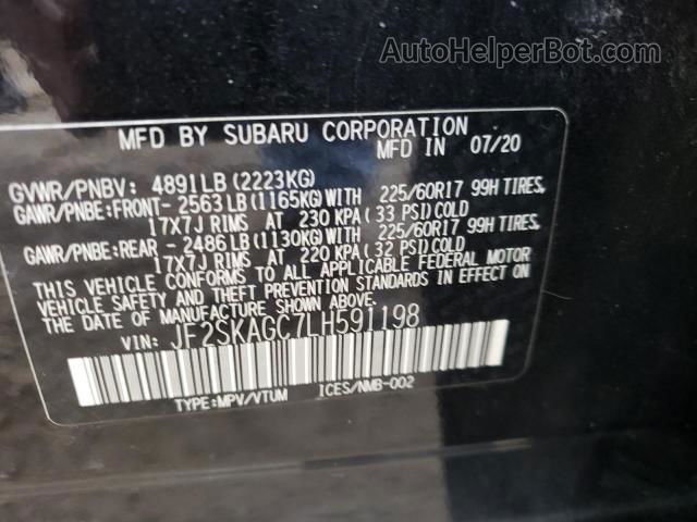 2020 Subaru Forester Premium Черный vin: JF2SKAGC7LH591198