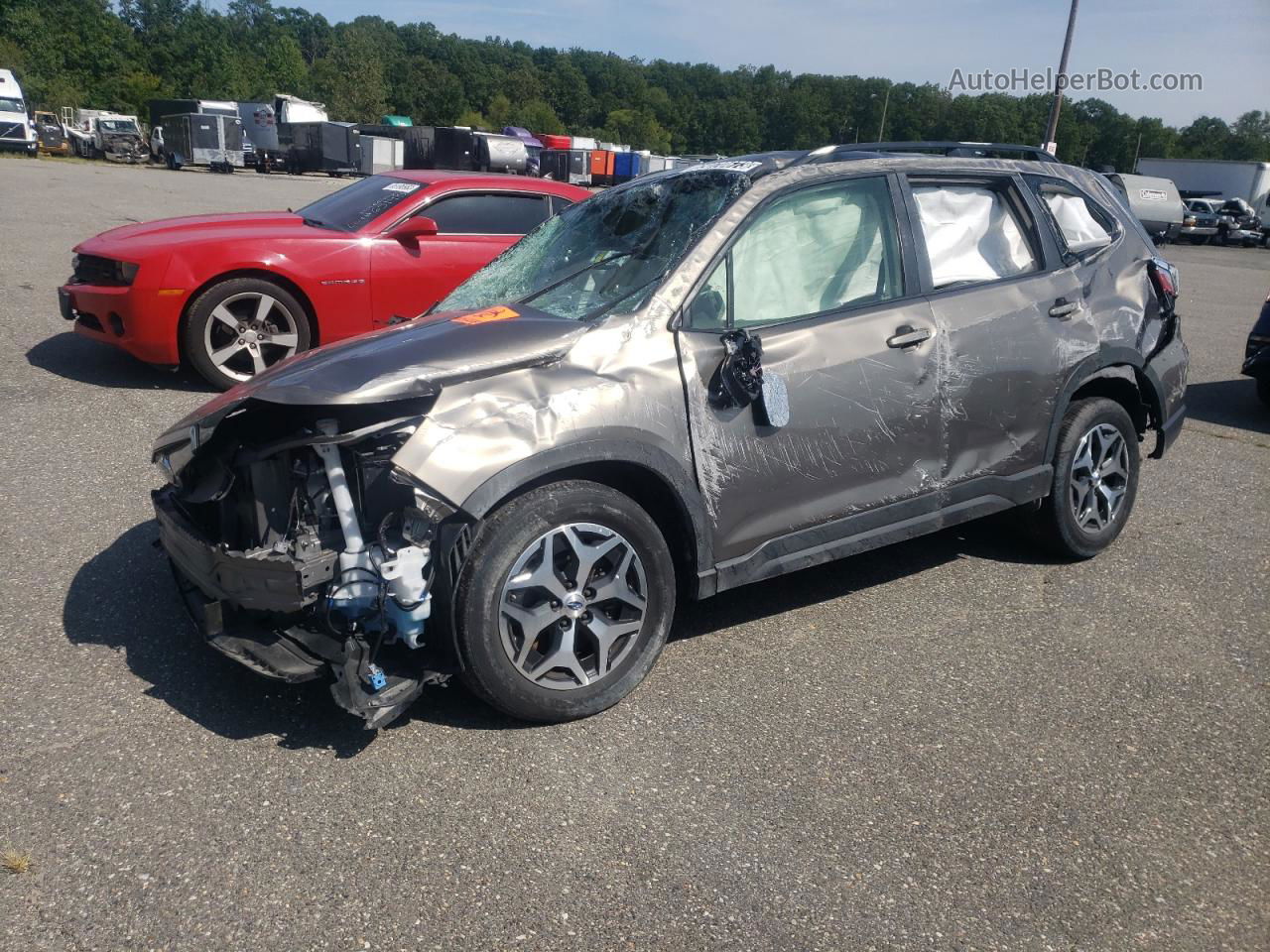 2020 Subaru Forester Premium Серый vin: JF2SKAGC8LH458353