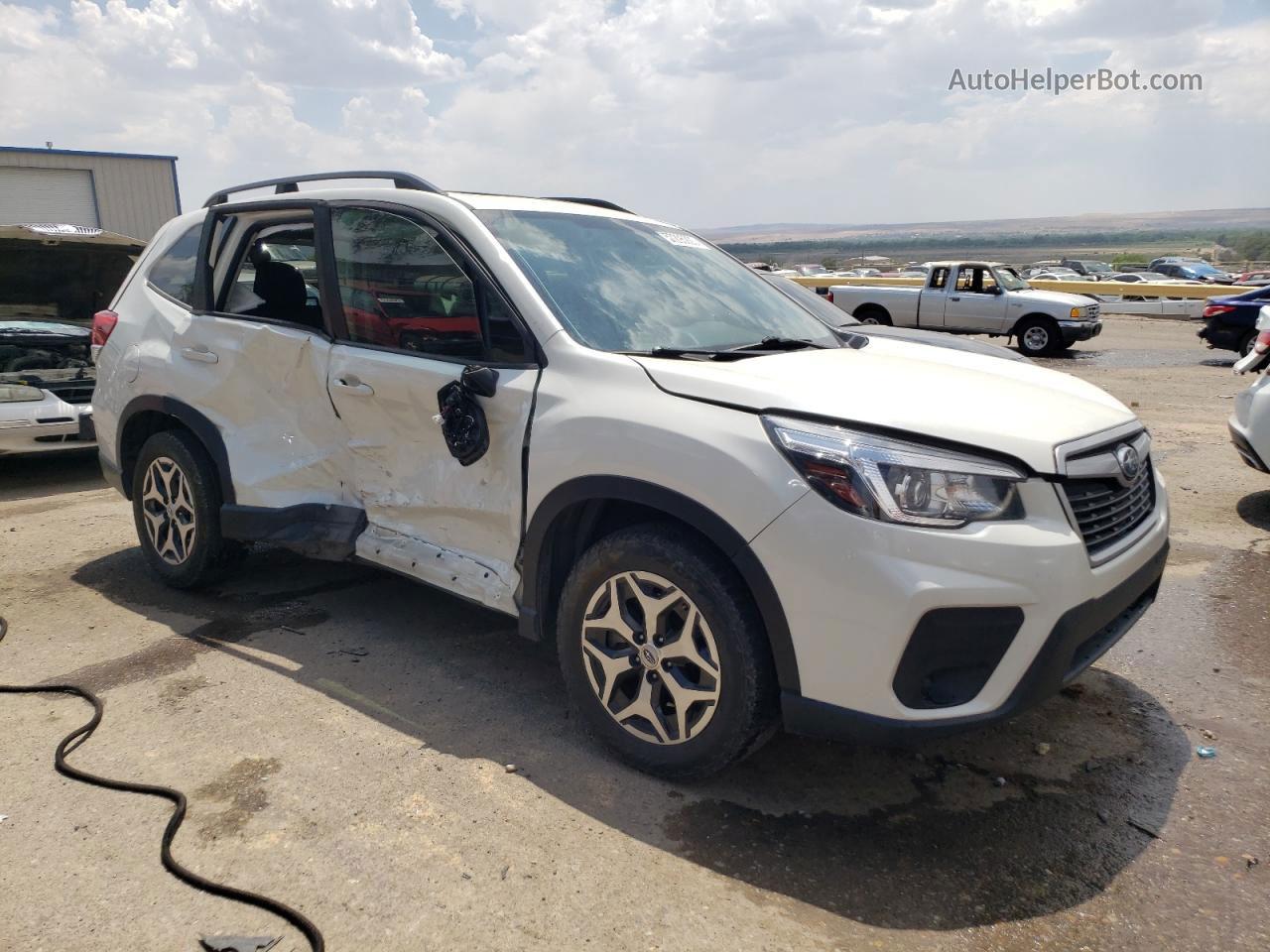 2019 Subaru Forester Premium White vin: JF2SKAGC9KH483423