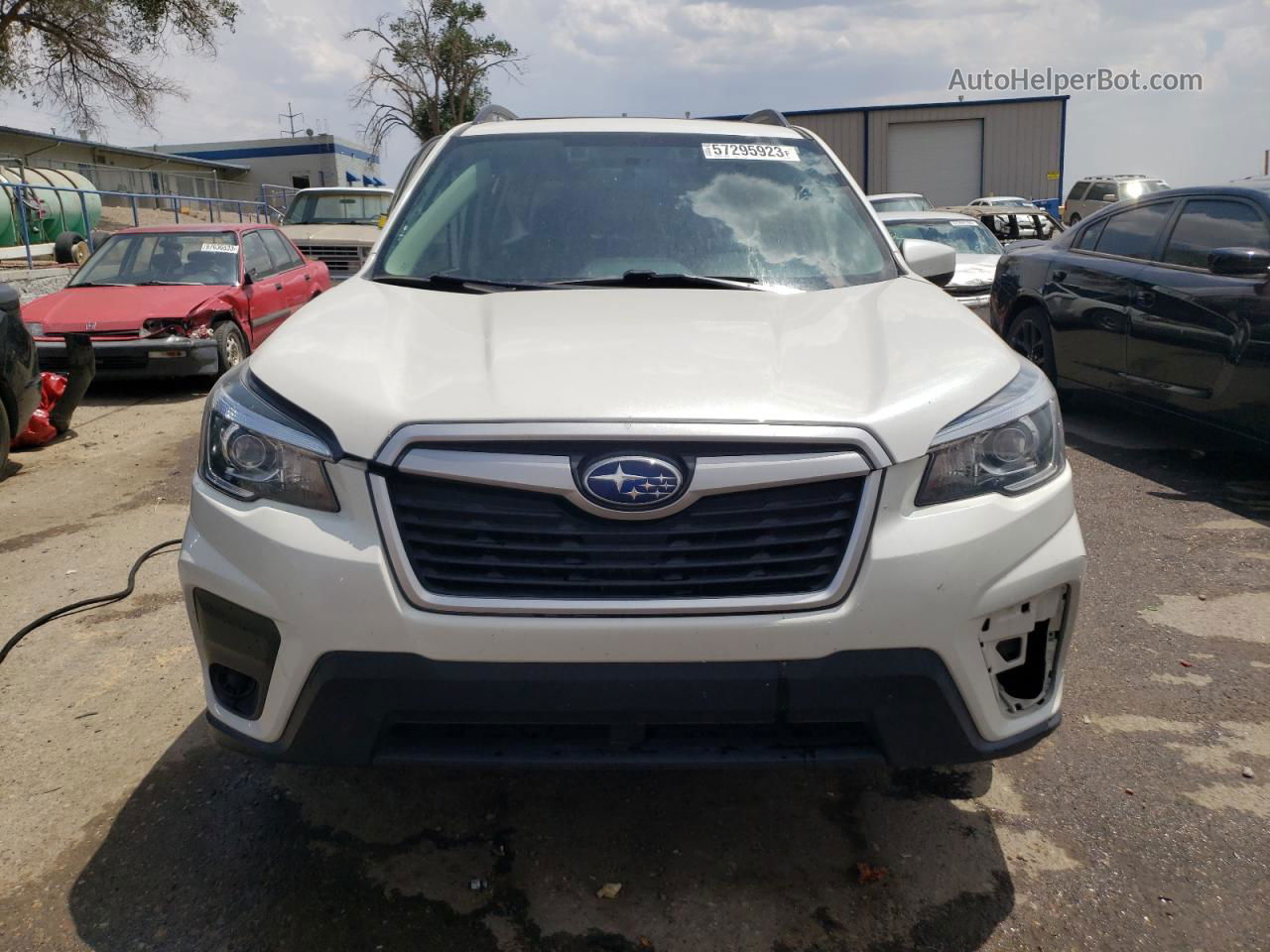 2019 Subaru Forester Premium White vin: JF2SKAGC9KH483423