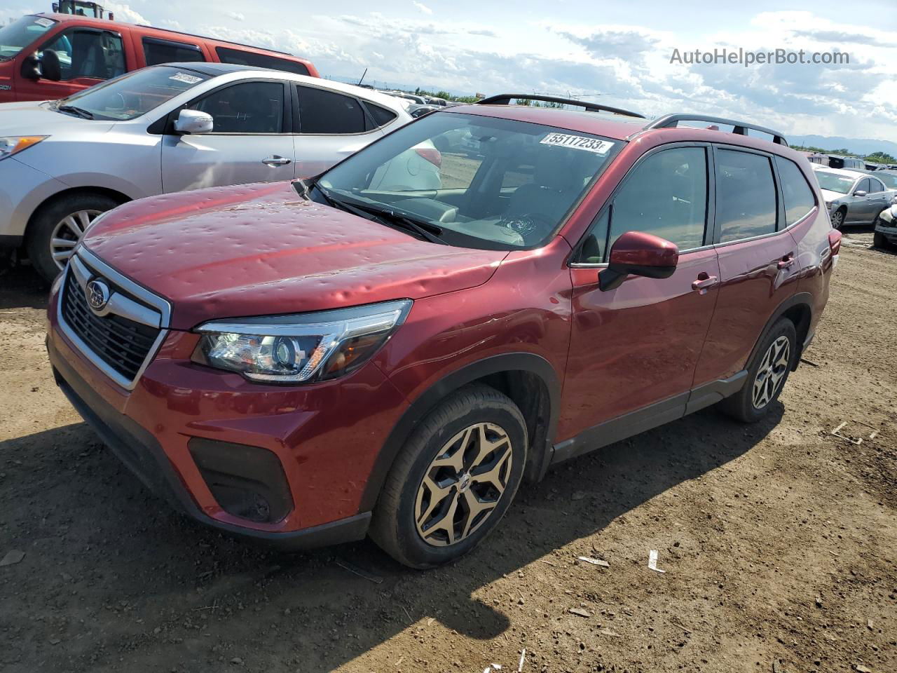 2020 Subaru Forester Premium Красный vin: JF2SKAJC1LH428538