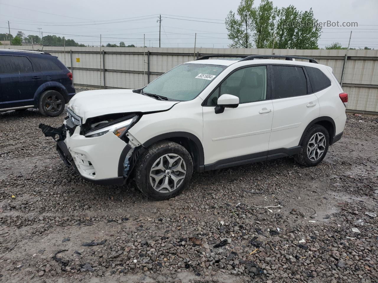 2020 Subaru Forester Premium White vin: JF2SKAJC2LH594874