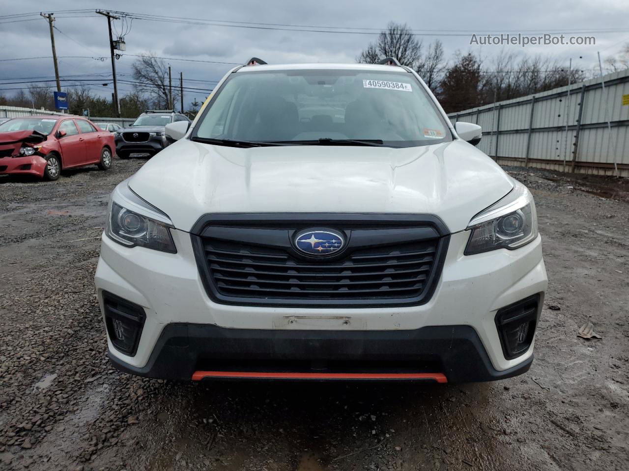 2019 Subaru Forester Sport White vin: JF2SKAJC8KH513133