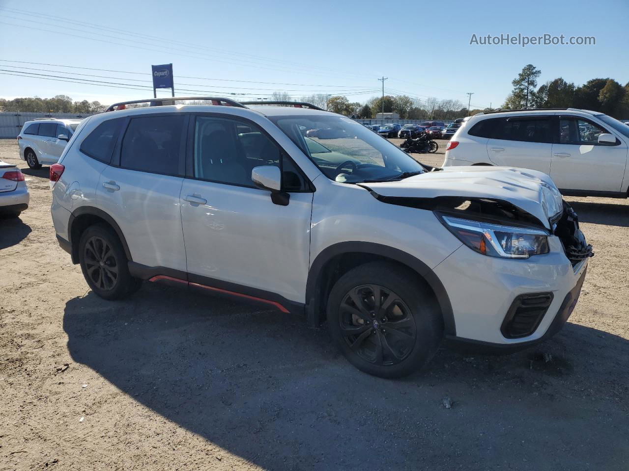 2020 Subaru Forester Sport White vin: JF2SKAMCXLH402581