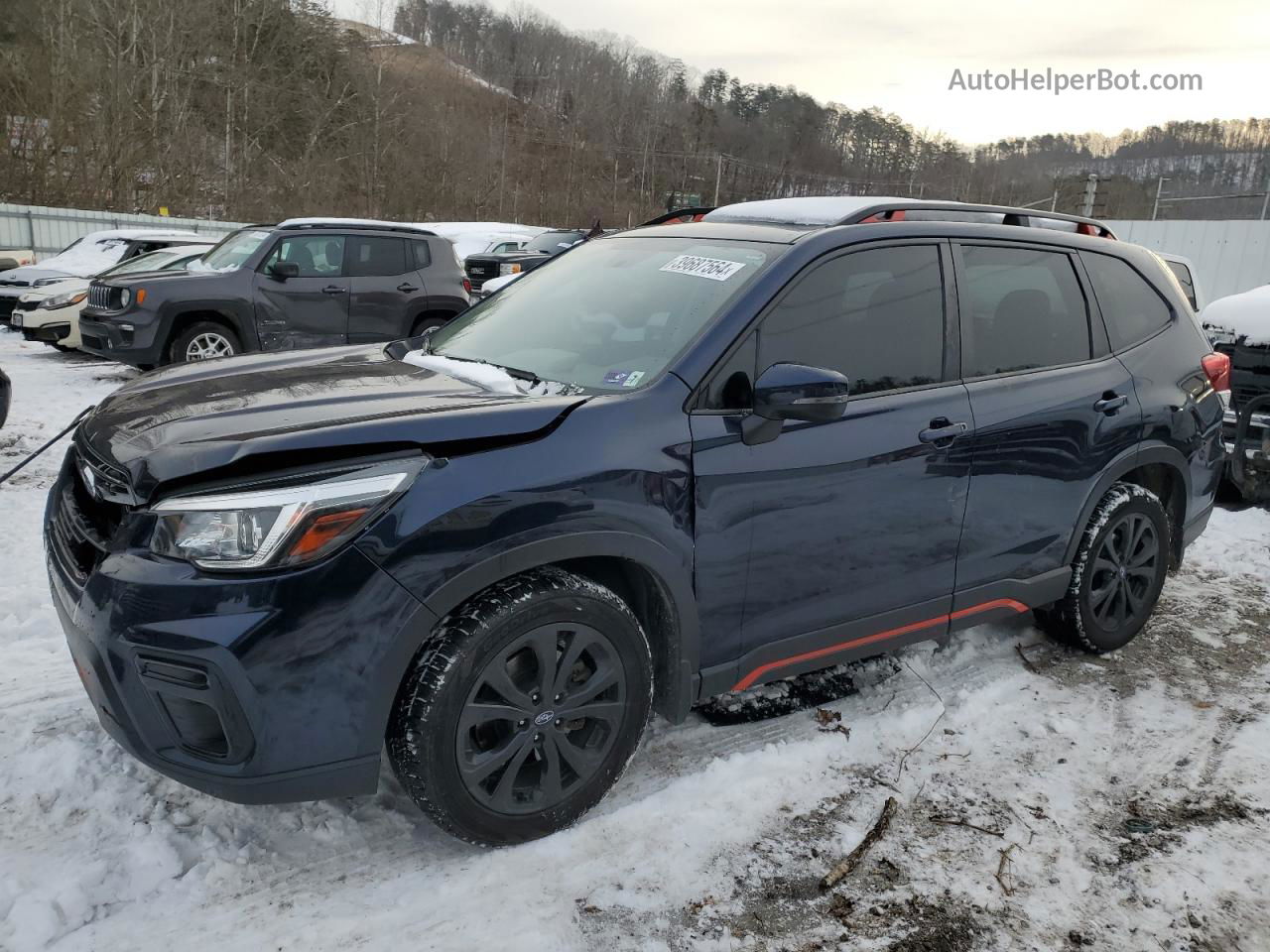 2019 Subaru Forester Sport Blue vin: JF2SKAPC4KH402568