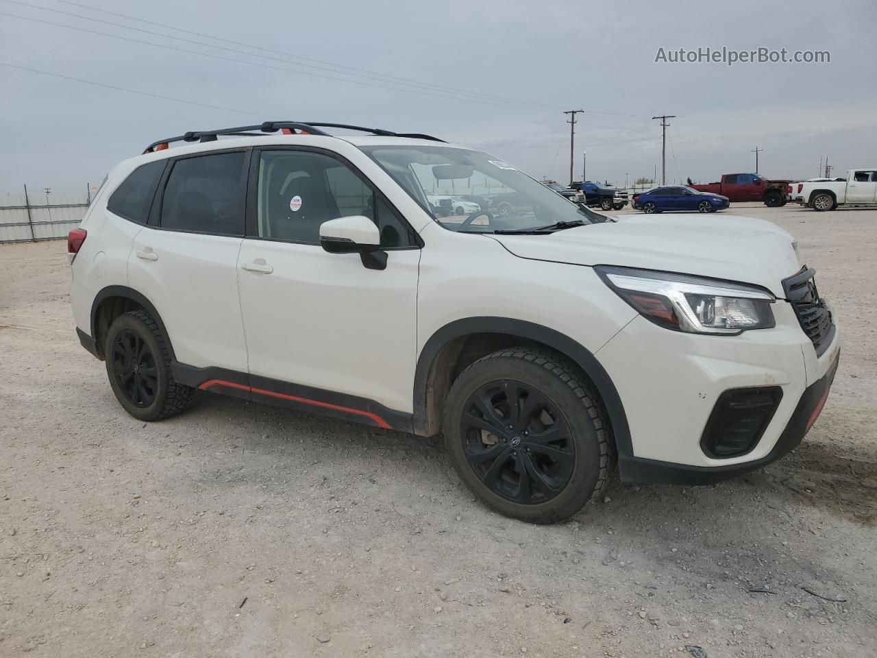 2019 Subaru Forester Sport White vin: JF2SKAPC4KH536321