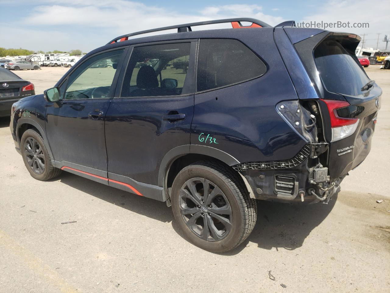 2019 Subaru Forester Sport Синий vin: JF2SKAPC6KH424491