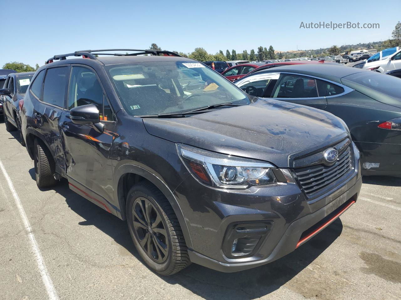 2019 Subaru Forester Sport Gray vin: JF2SKAPC6KH428752