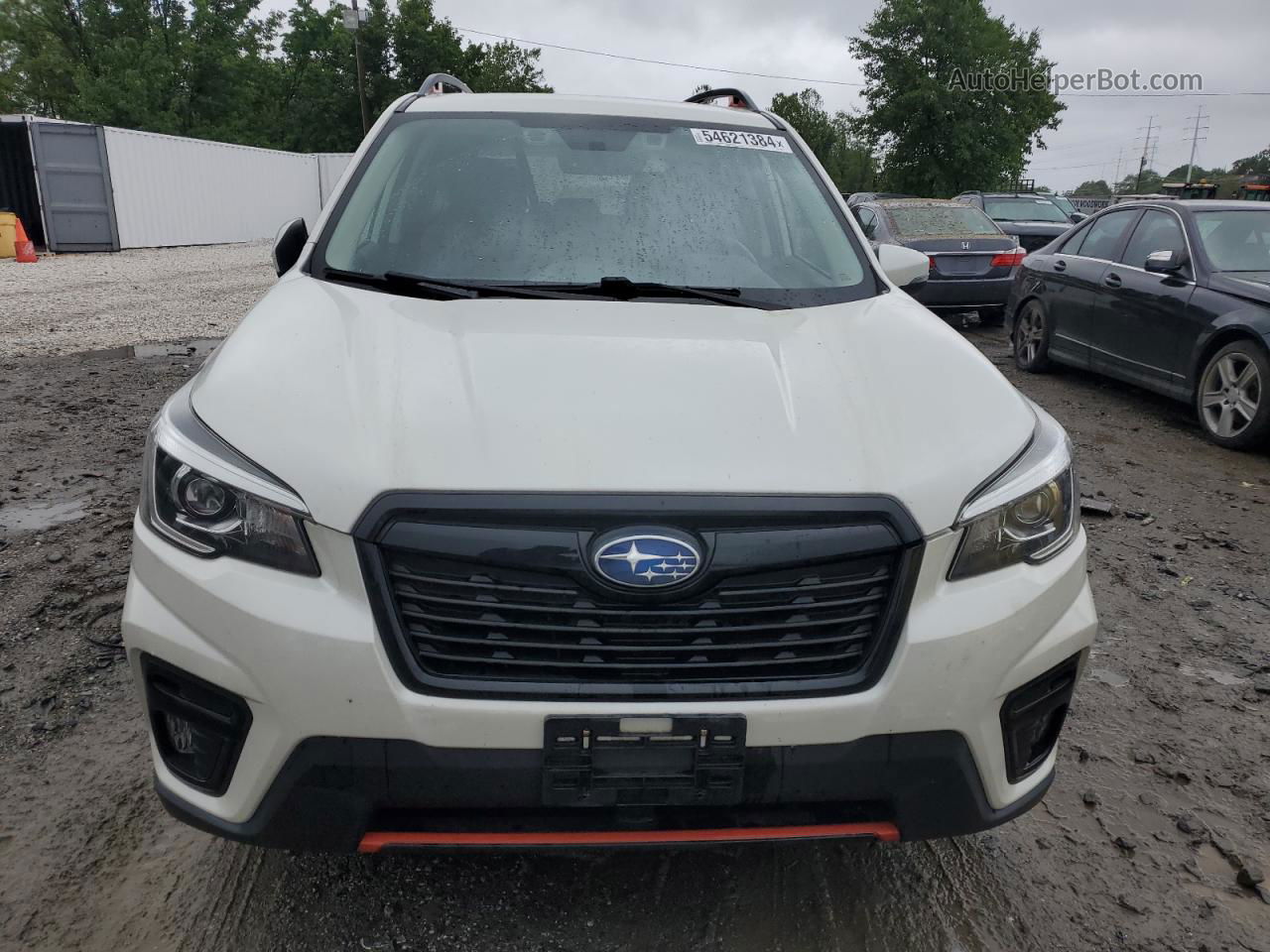 2019 Subaru Forester Sport White vin: JF2SKAPC6KH485839