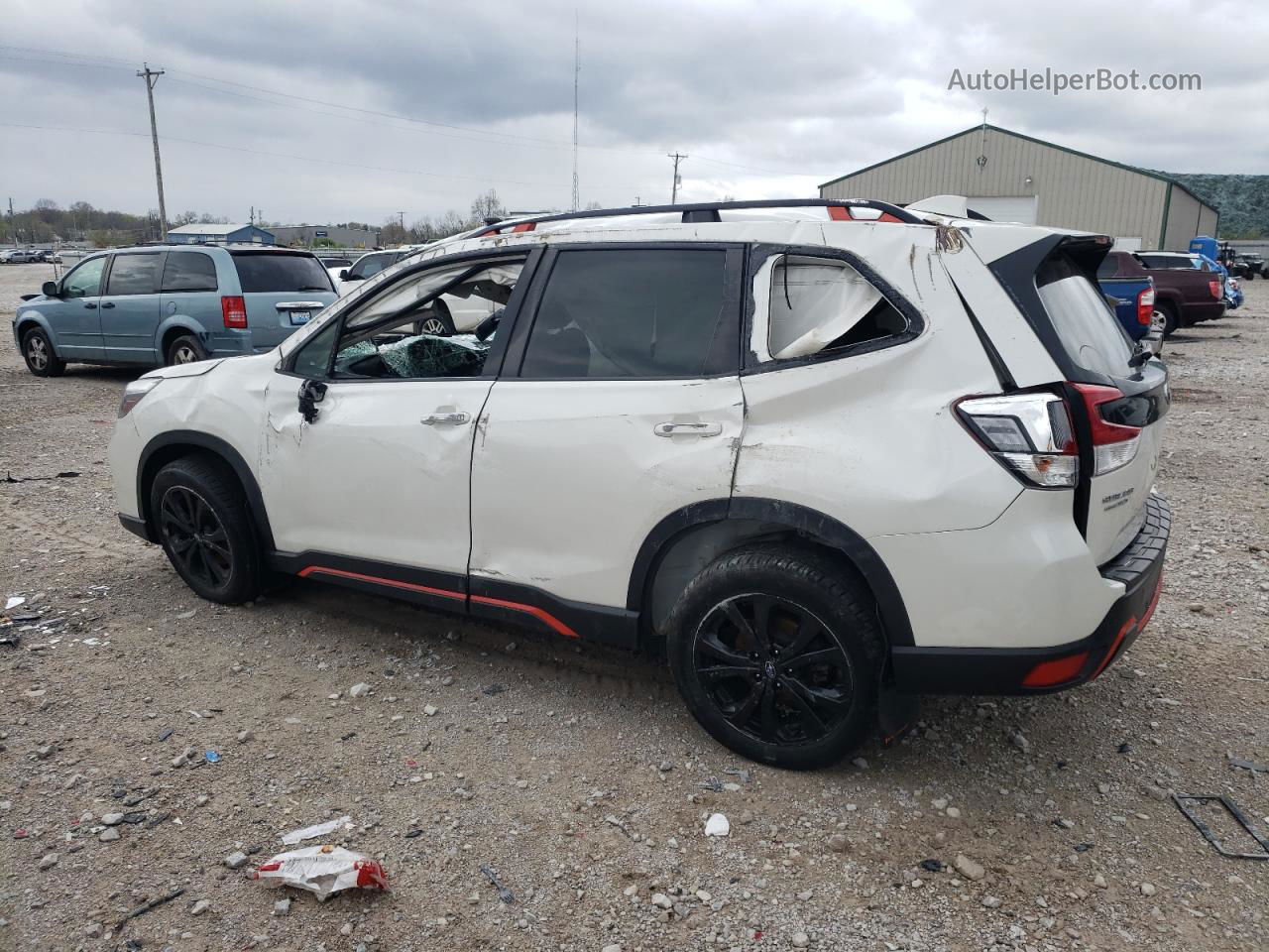 2019 Subaru Forester Sport White vin: JF2SKAPC6KH559065