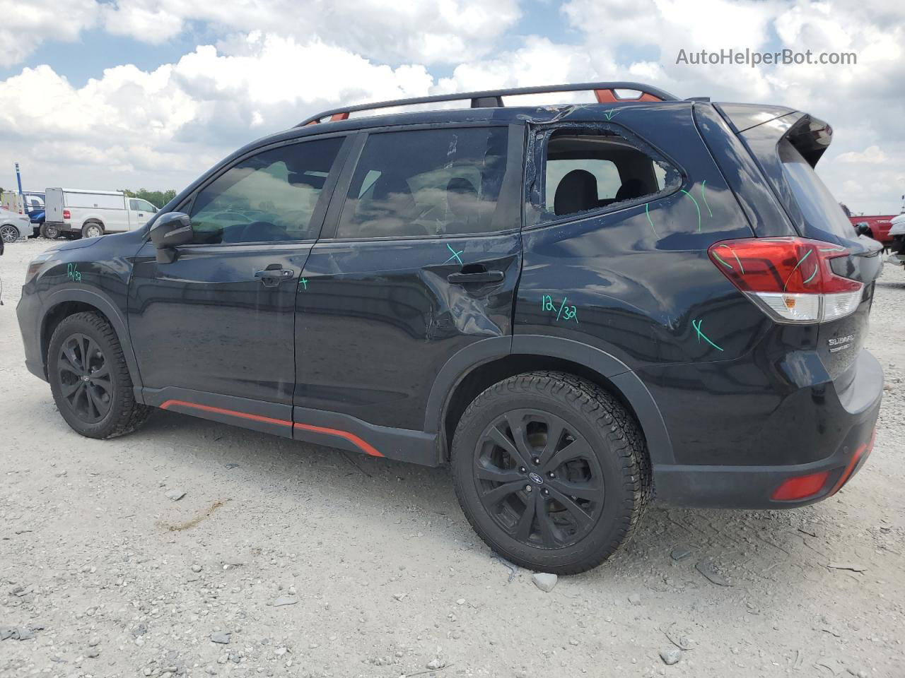 2019 Subaru Forester Sport Black vin: JF2SKAPC6KH579056