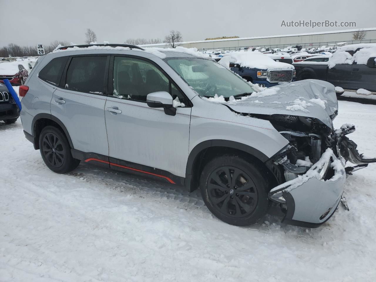 2020 Subaru Forester Sport Серебряный vin: JF2SKARC1LH440175