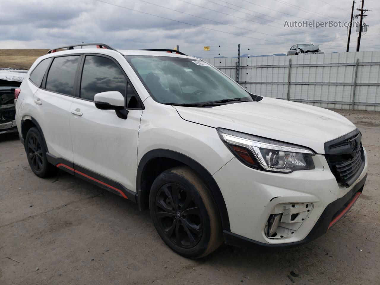 2020 Subaru Forester Sport White vin: JF2SKARC6LH464052