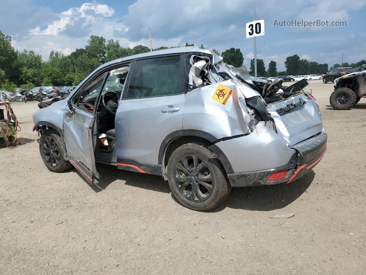 2020 Subaru Forester Sport Серебряный vin: JF2SKARC7LH459846