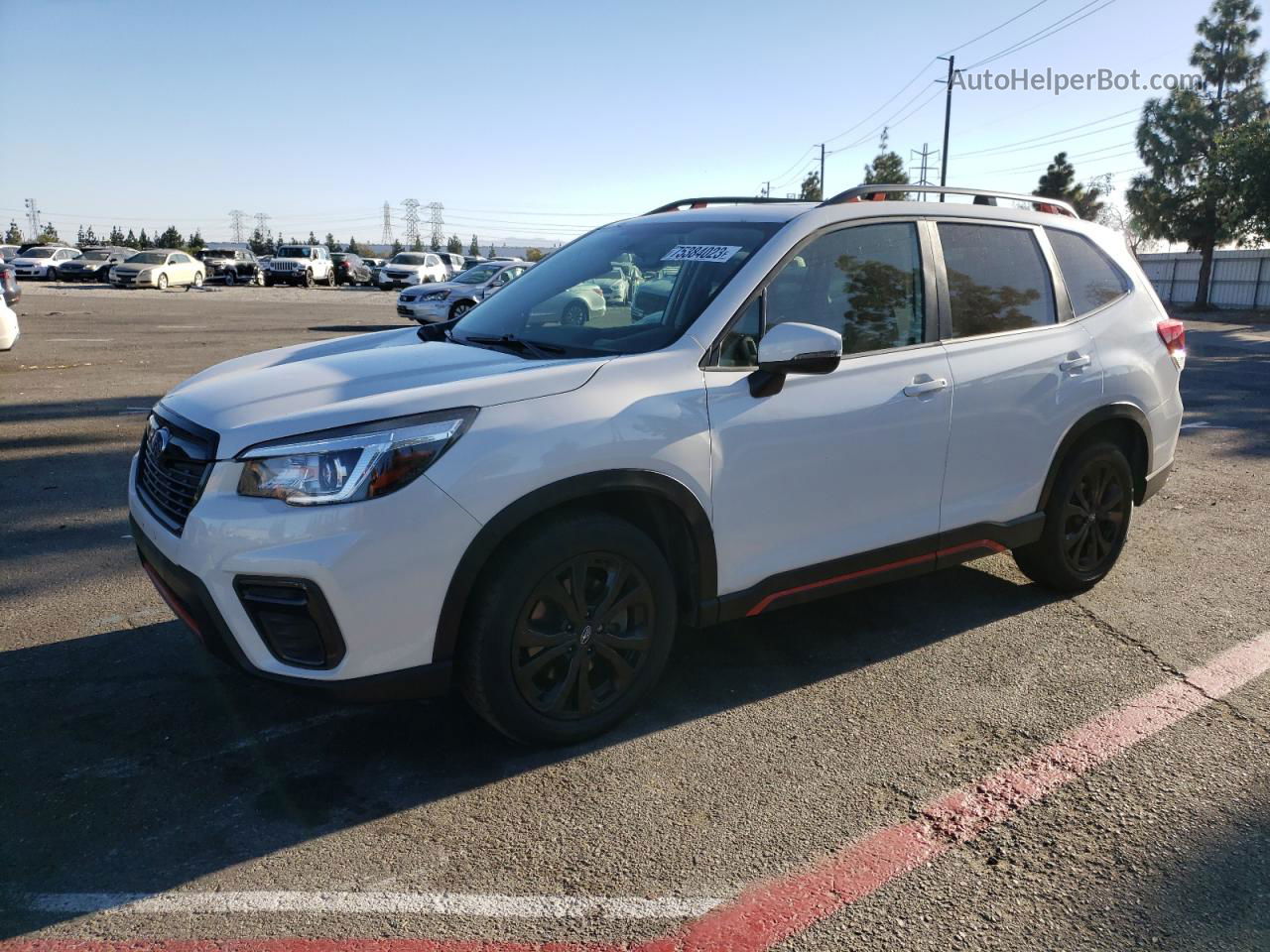 2020 Subaru Forester Sport Белый vin: JF2SKARC7LH492636