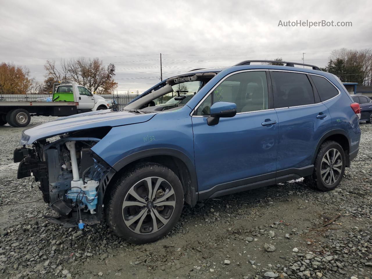 2020 Subaru Forester Limited Синий vin: JF2SKASC1LH462140