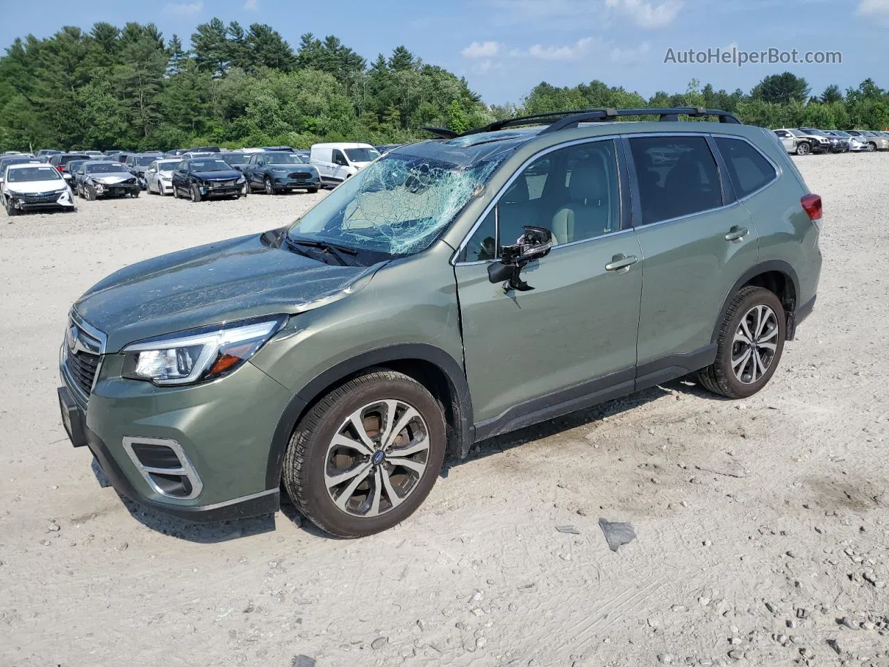 2019 Subaru Forester Limited Green vin: JF2SKASC7KH551547