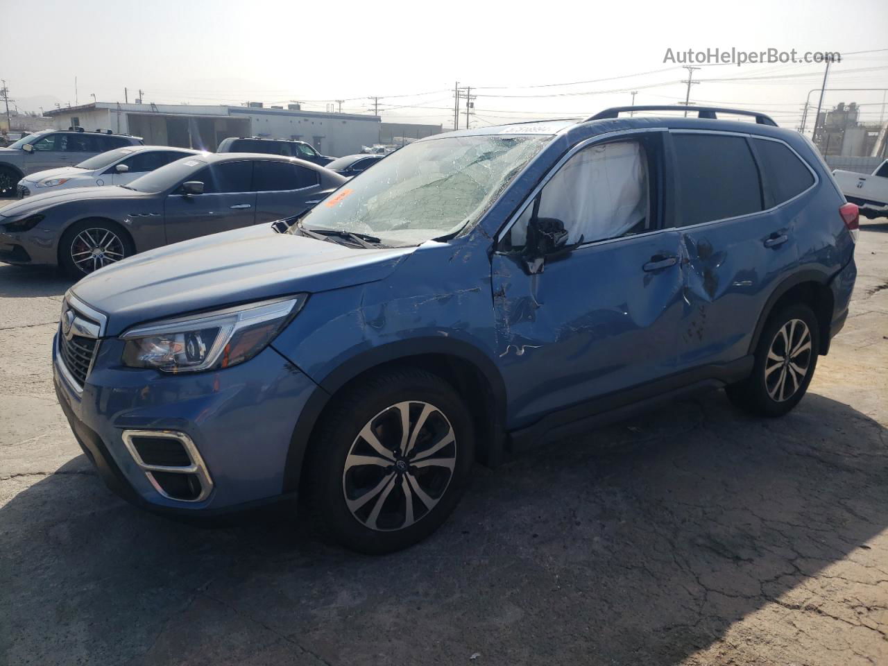 2020 Subaru Forester Limited Синий vin: JF2SKASC7LH445732