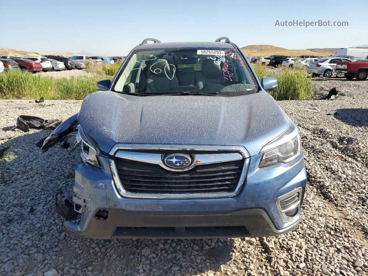 2019 Subaru Forester Limited Синий vin: JF2SKASC9KH429417