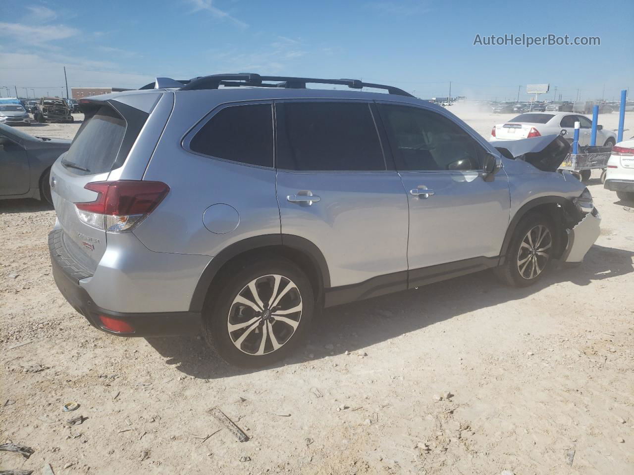 2019 Subaru Forester Limited Silver vin: JF2SKAUC1KH595802