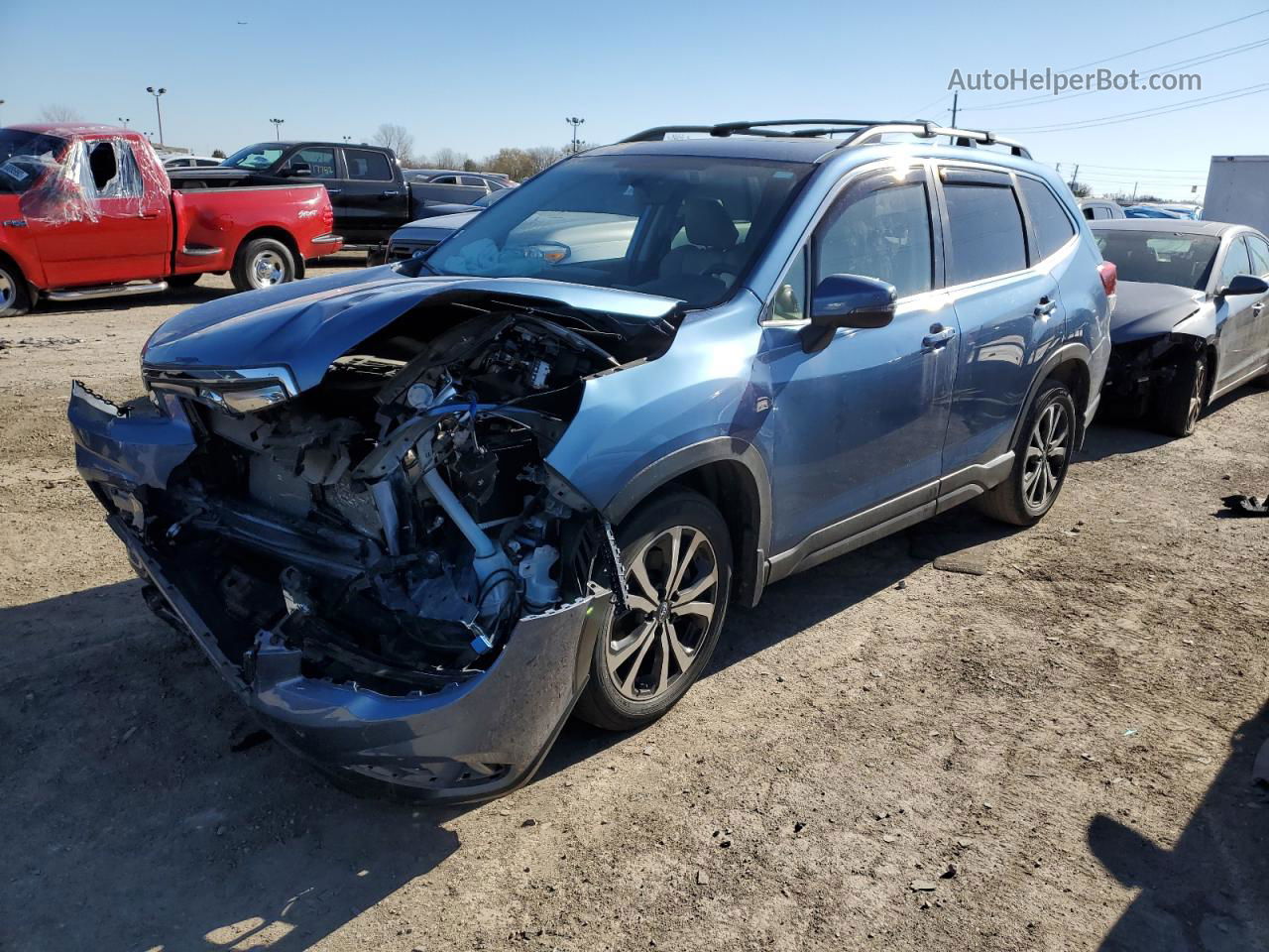 2019 Subaru Forester Limited Blue vin: JF2SKAUC2KH570214