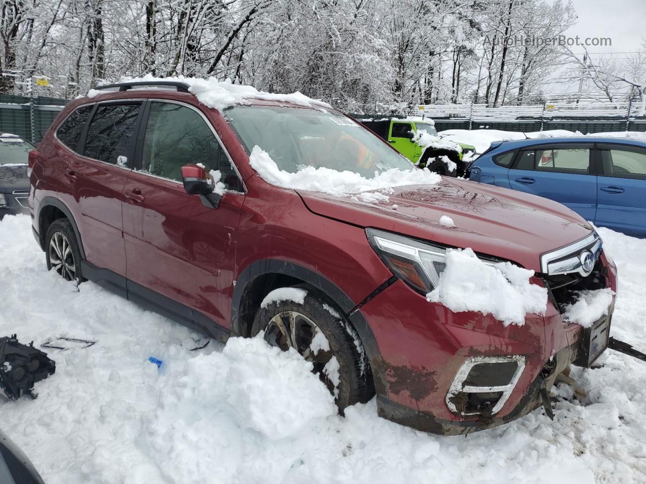 2020 Subaru Forester Limited Красный vin: JF2SKAUC2LH535710