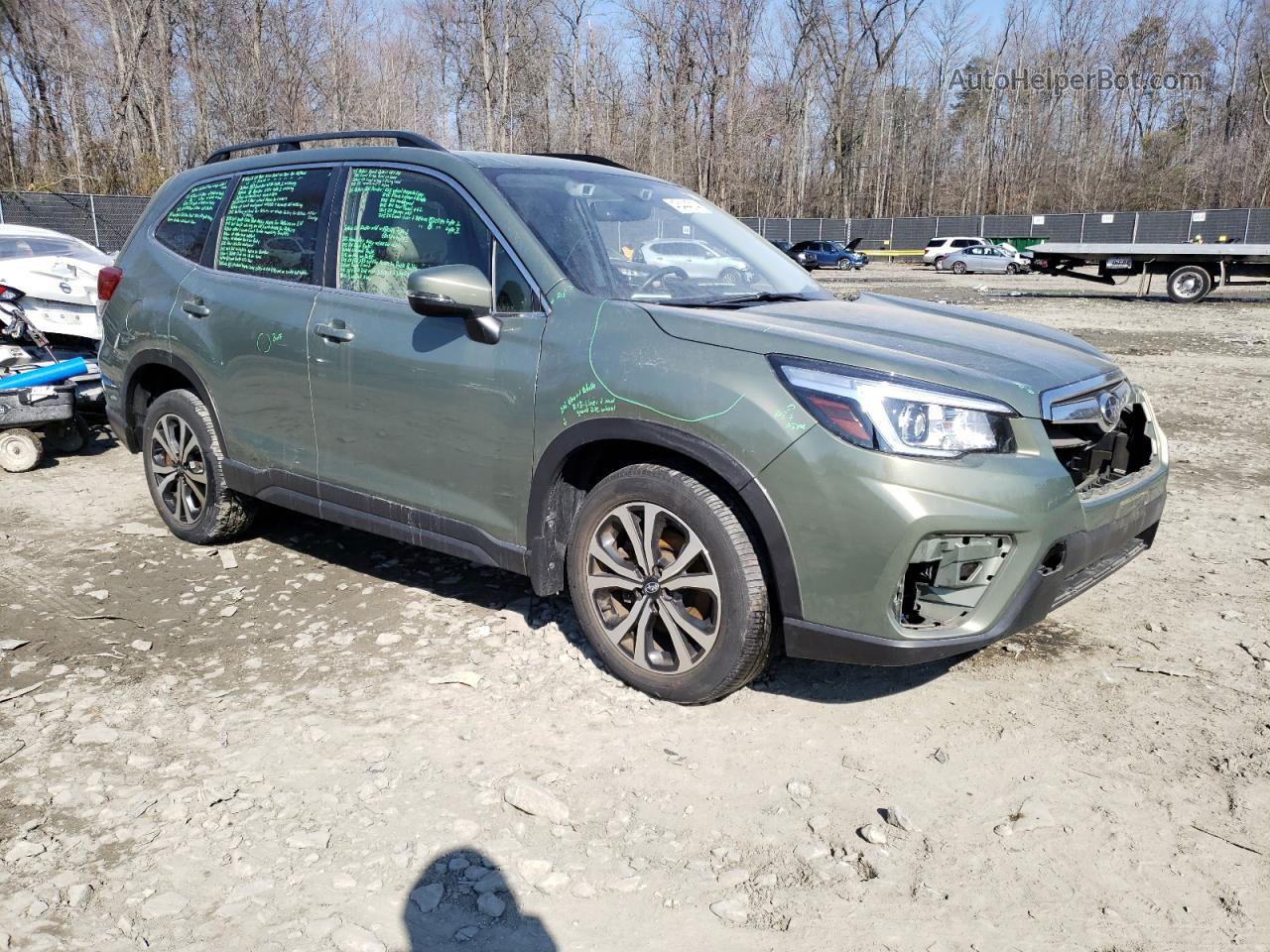 2020 Subaru Forester Limited Green vin: JF2SKAUC5LH510364