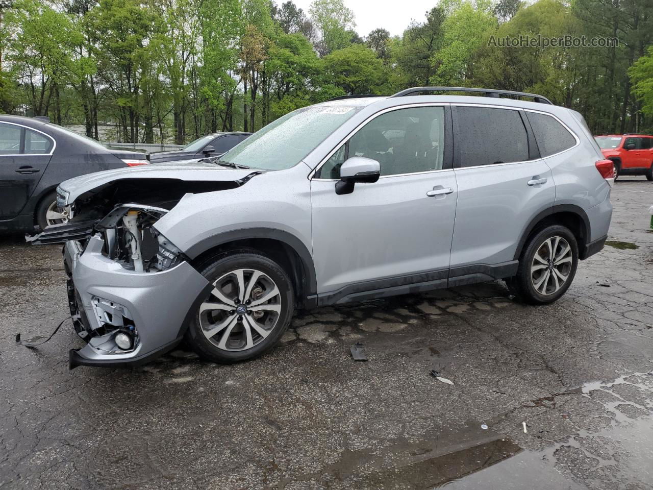 2019 Subaru Forester Limited Silver vin: JF2SKAUC7KH470884