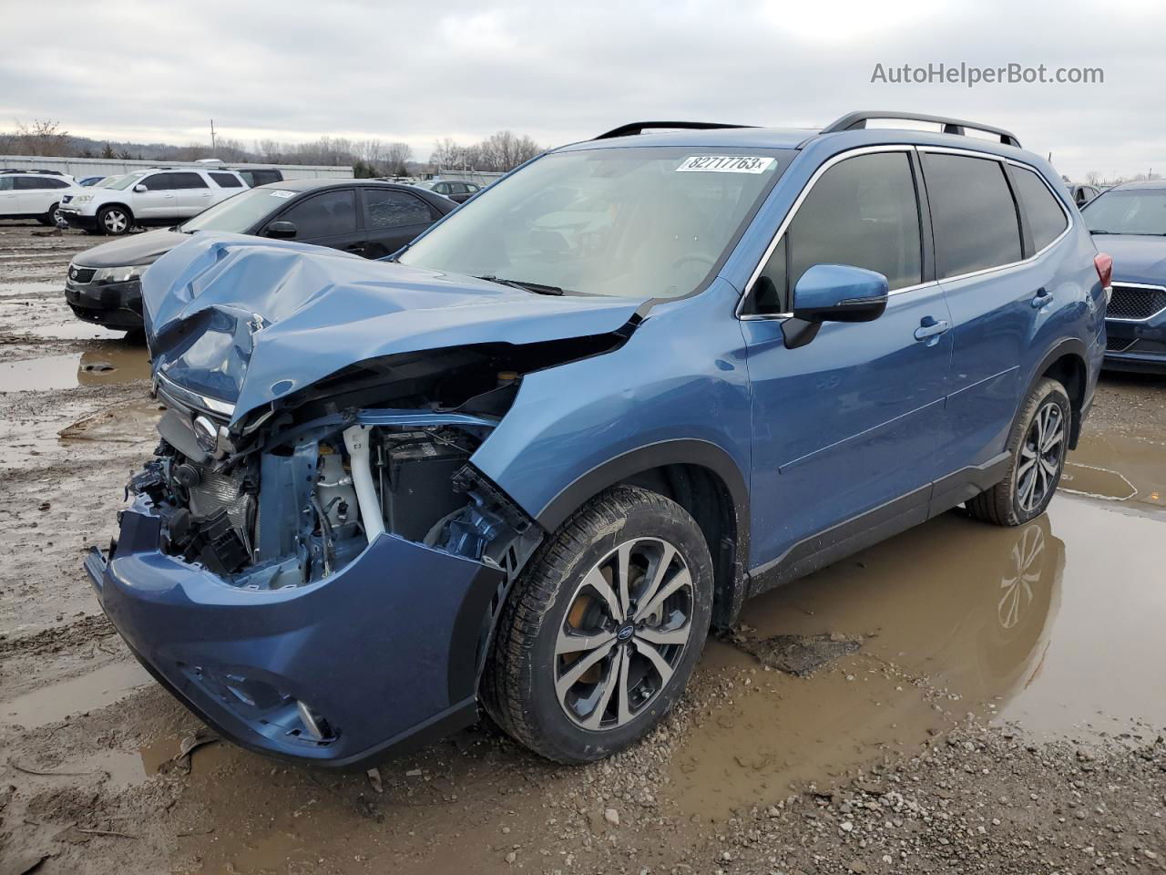 2019 Subaru Forester Limited Blue vin: JF2SKAUC7KH534258