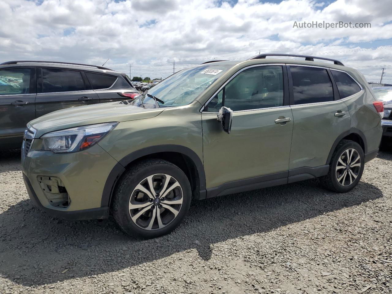 2019 Subaru Forester Limited Green vin: JF2SKAUC9KH445517