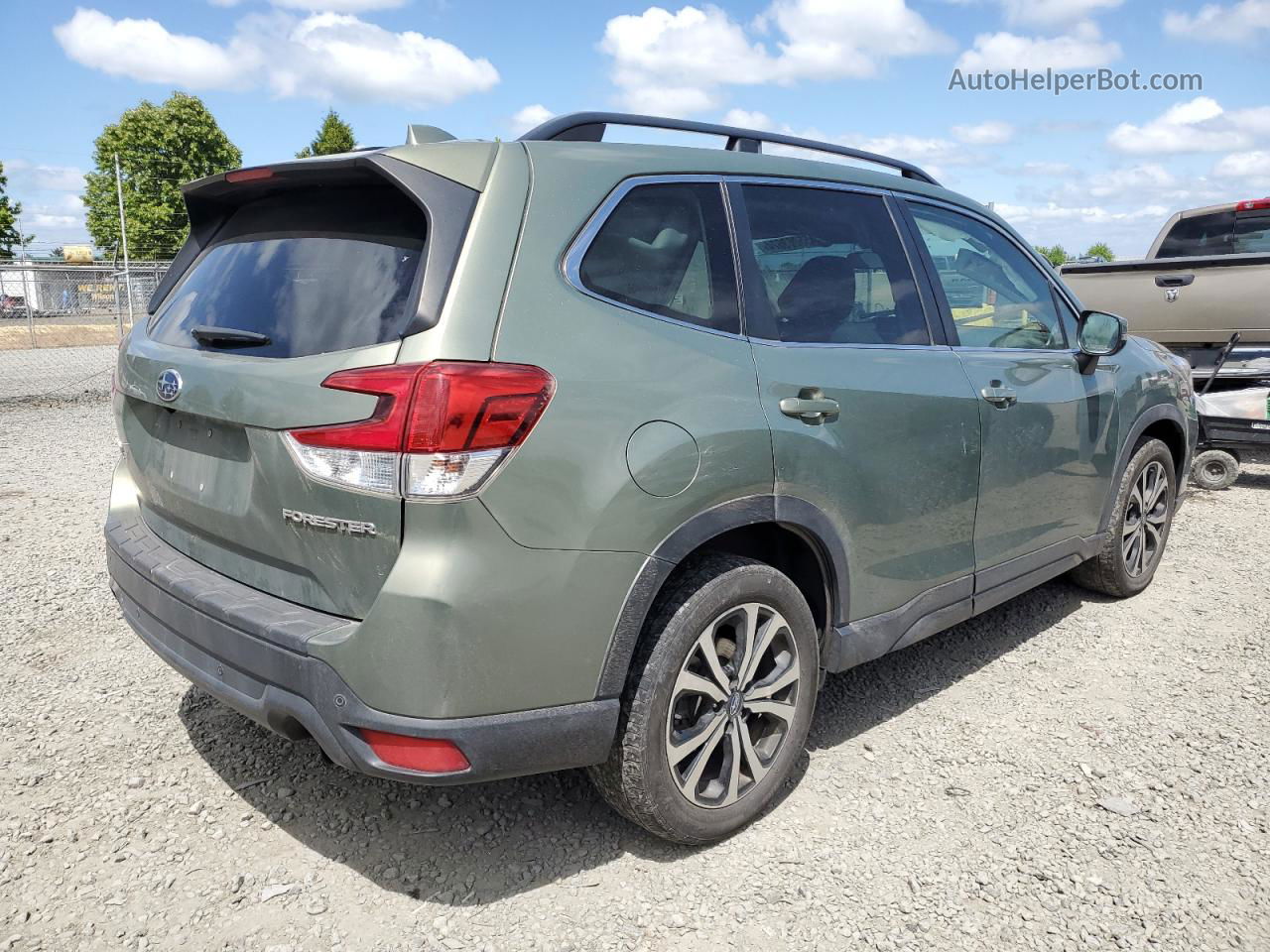 2019 Subaru Forester Limited Green vin: JF2SKAUC9KH445517