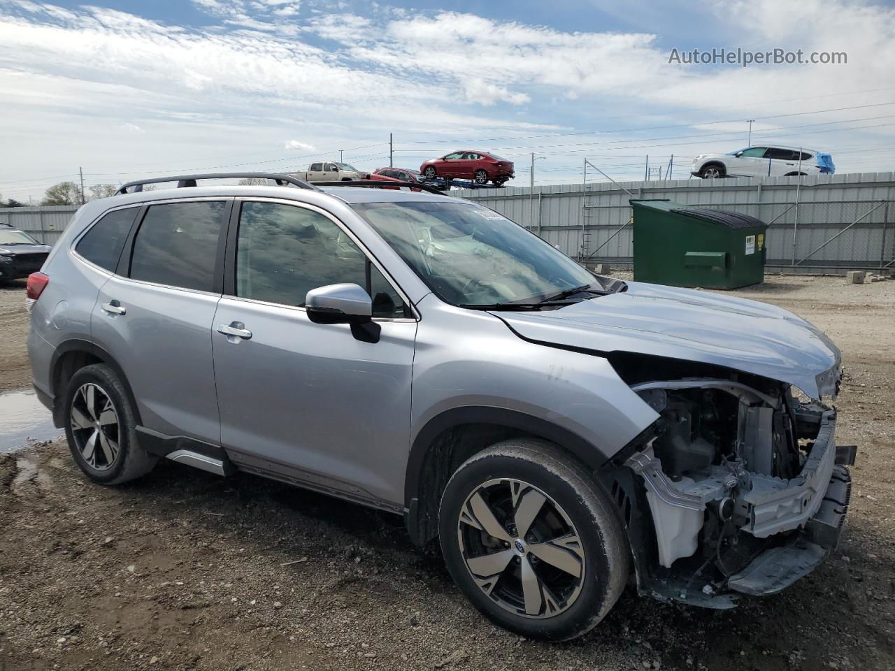 2019 Subaru Forester Touring Серебряный vin: JF2SKAWC8KH445456