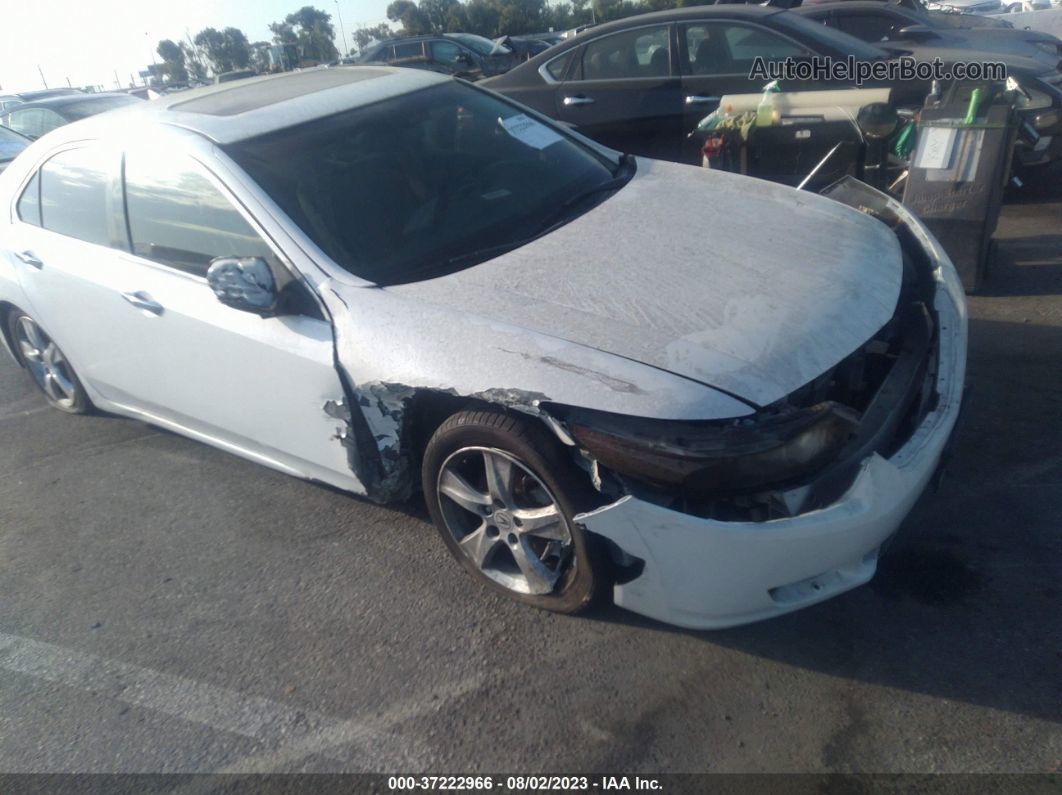 2009 Acura Tsx White vin: JH4CU26609C003953