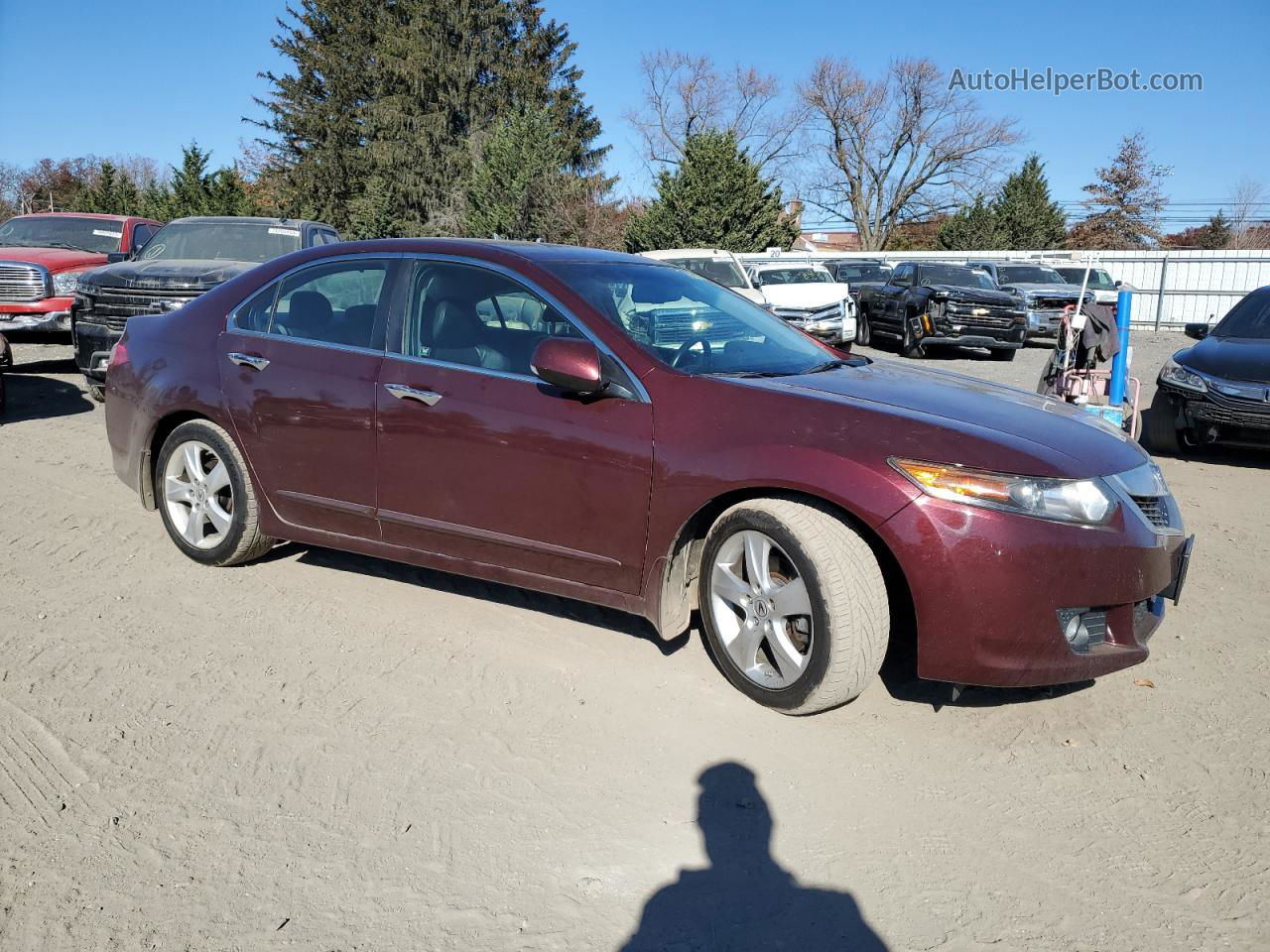 2009 Acura Tsx  Темно-бордовый vin: JH4CU26609C008974