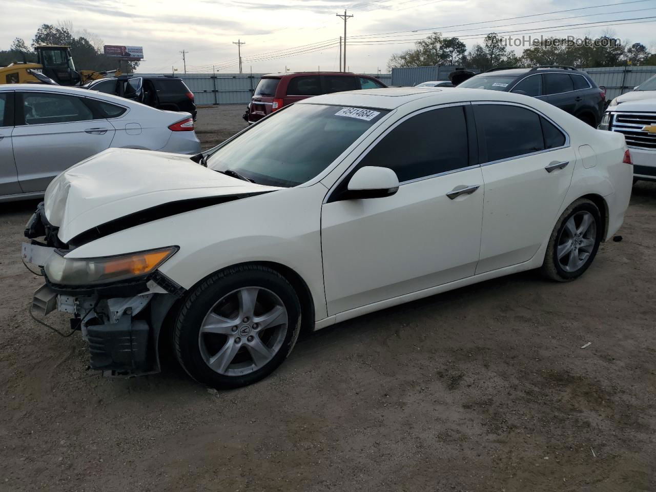 2009 Acura Tsx  White vin: JH4CU26609C010353