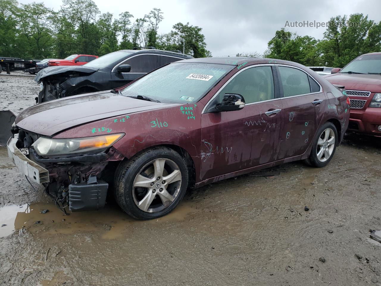 2009 Acura Tsx  Maroon vin: JH4CU26649C025874